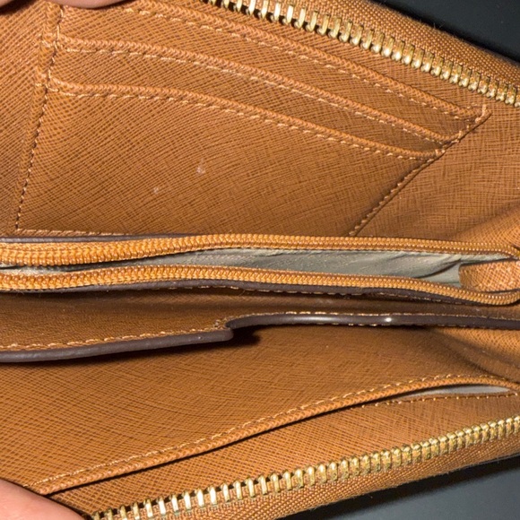 Michael Kors Camel Croc-Embossed Wristlet - Picture 2 of 2